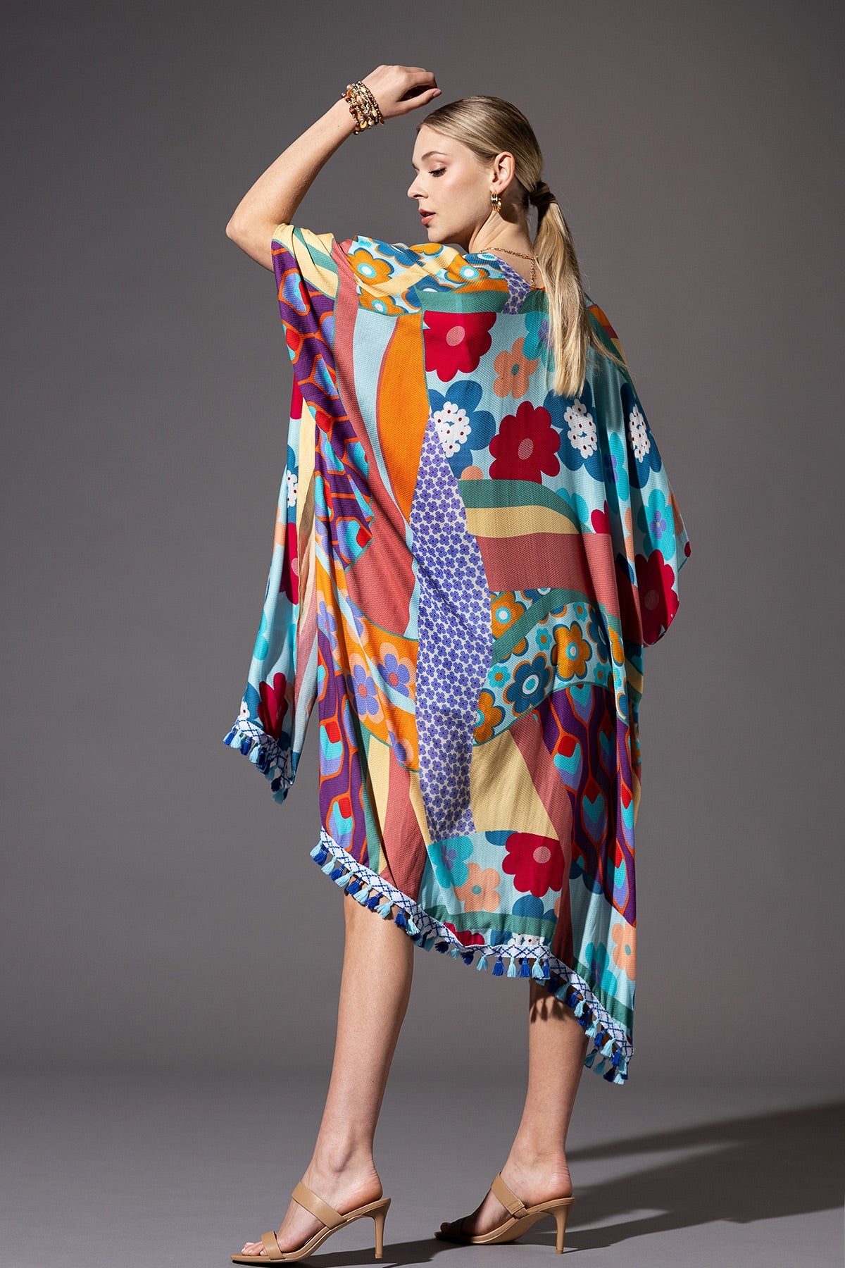 Festival-Ready Textured Kimono