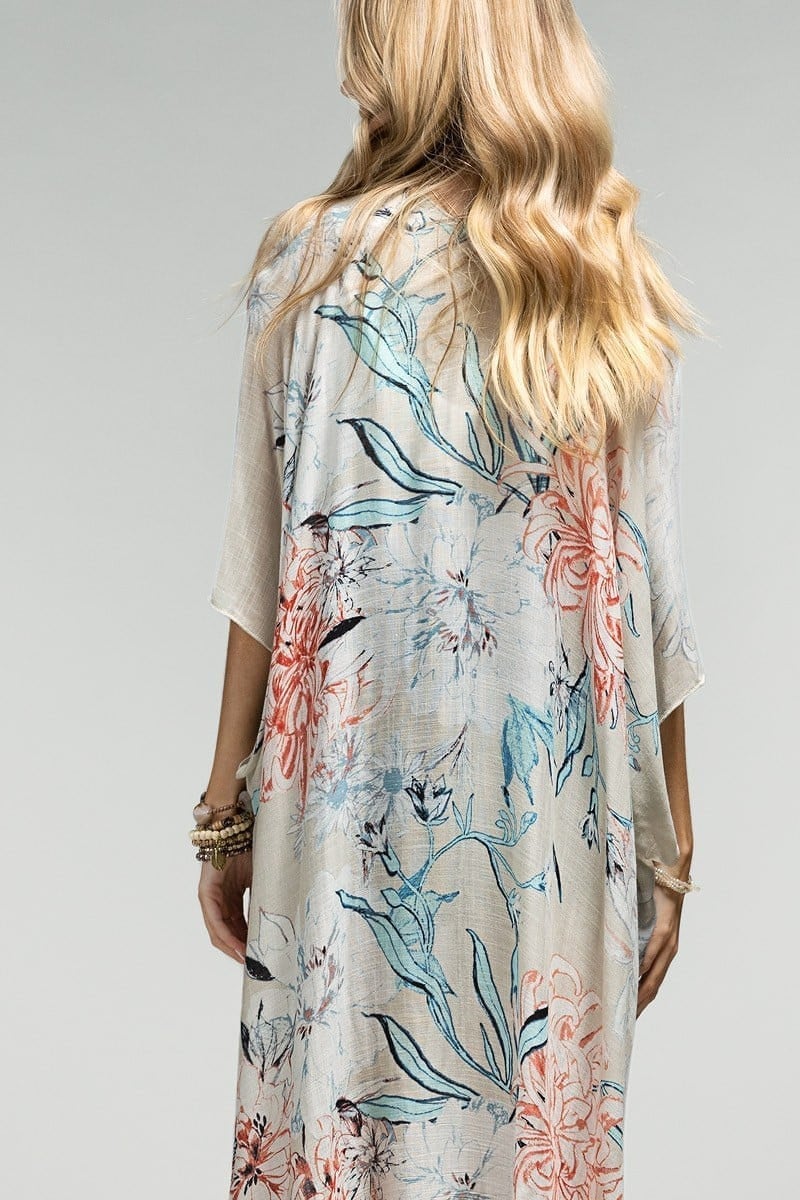 Flowy Flower Kimono Duster