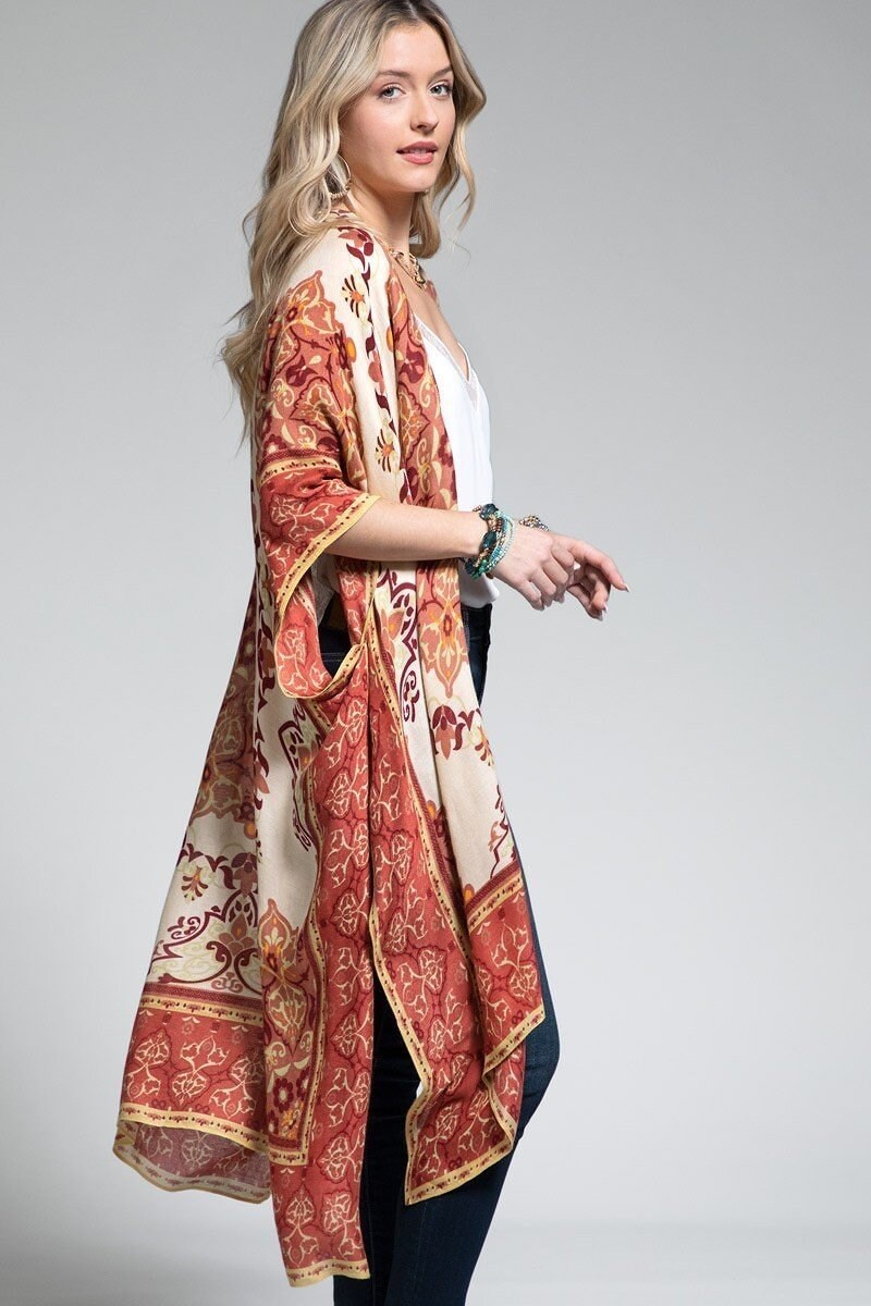 Mandala Paisley Kimono Duster