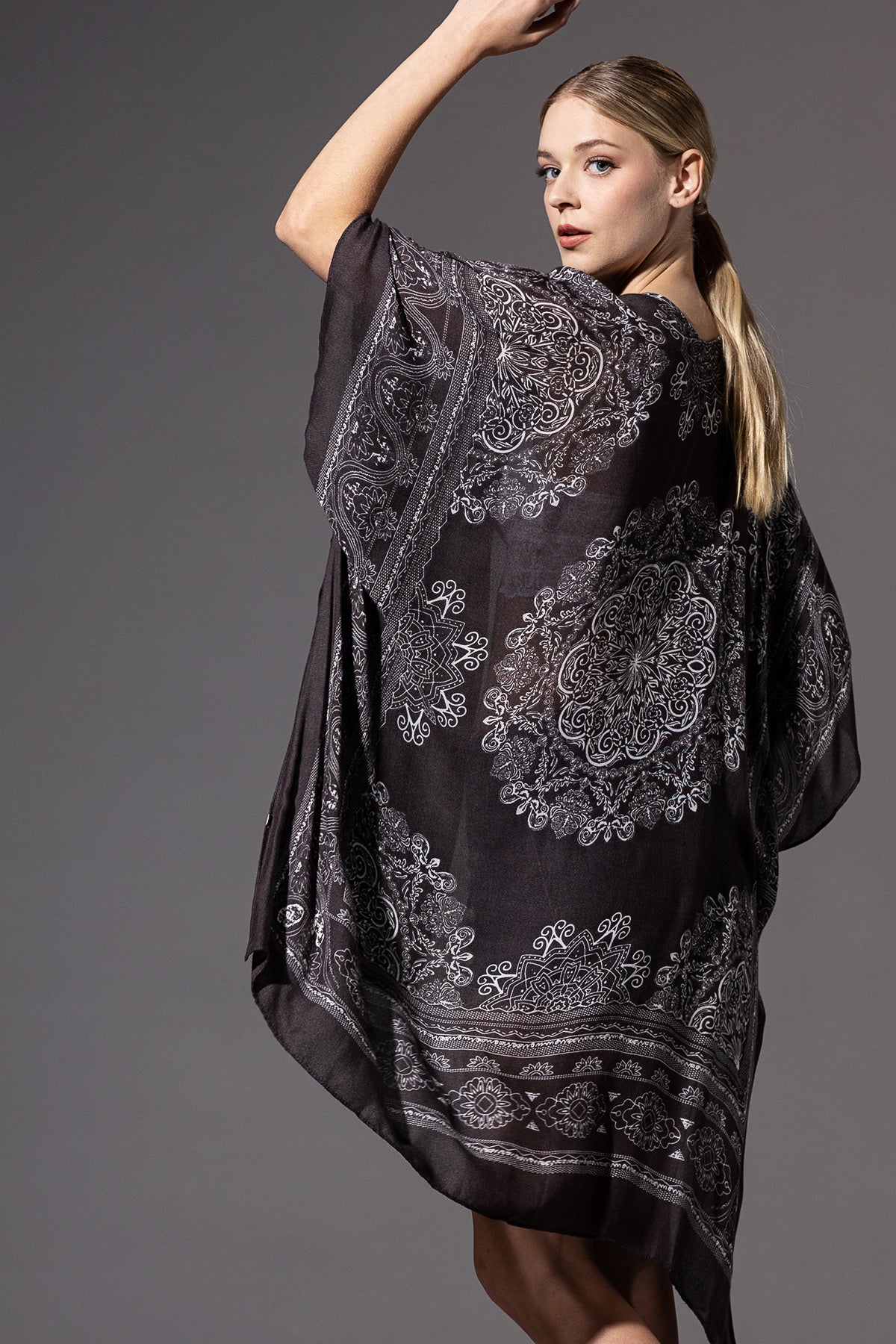 Black Mandala Kimono
