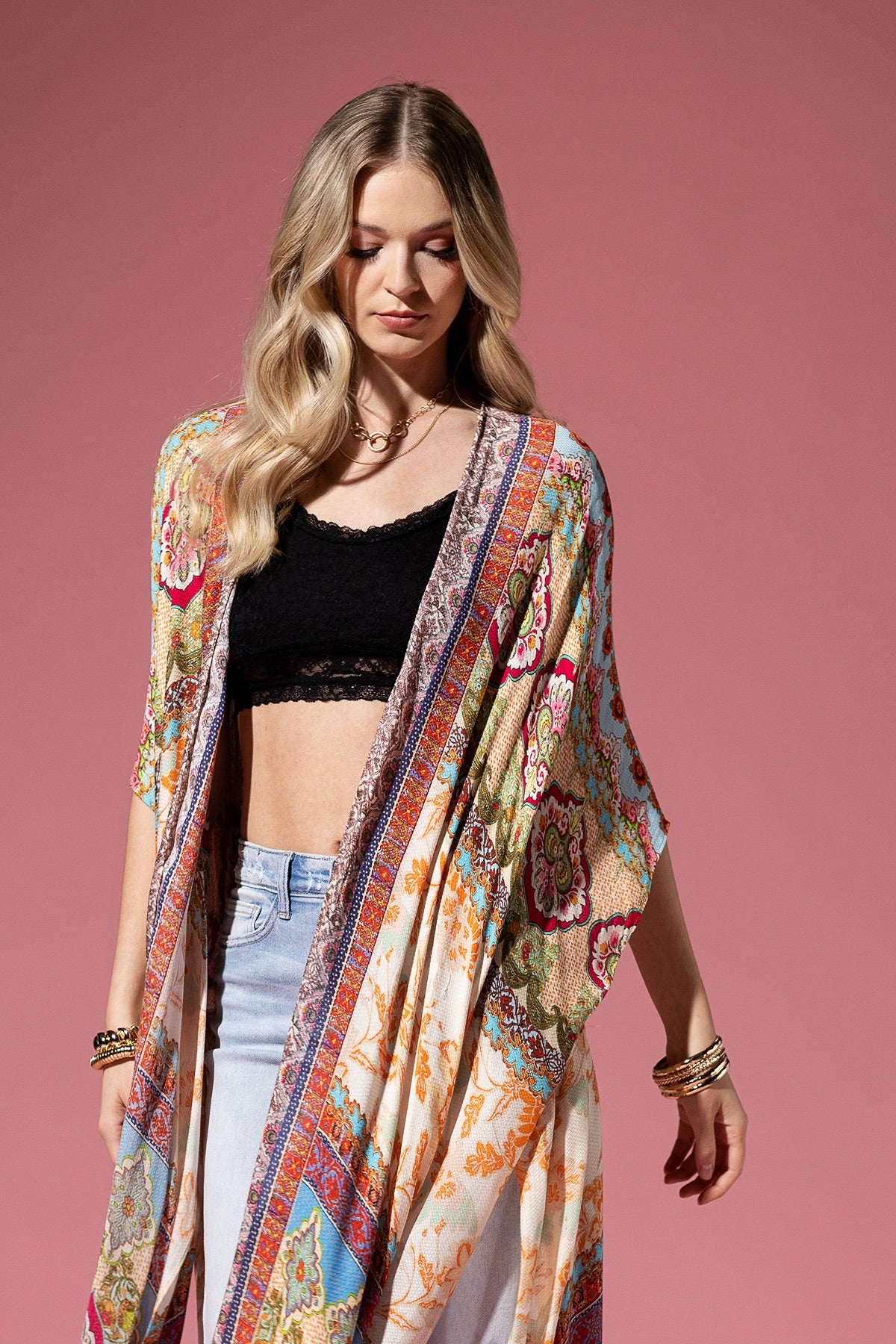 Golden Tassel Kimono Cardigan