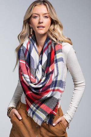 Plaid Blanket Scarf