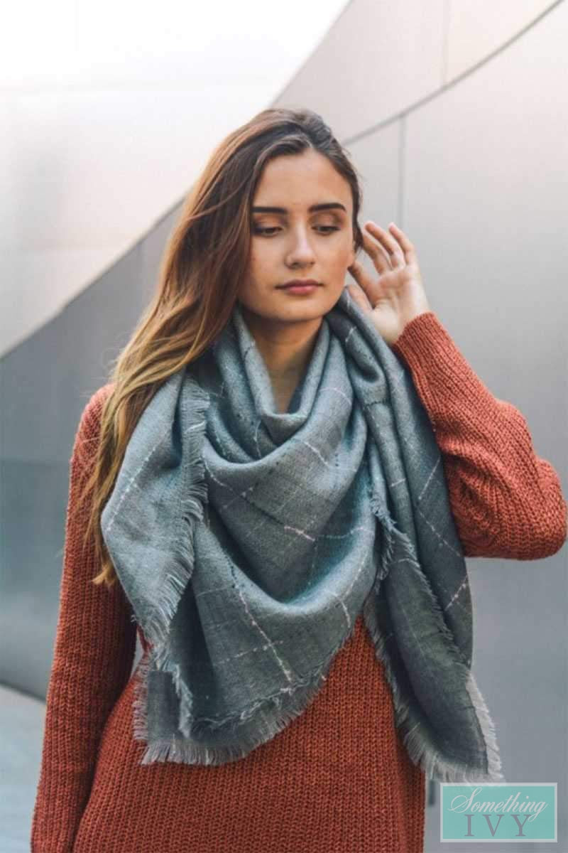 Plaid Blanket Scarf