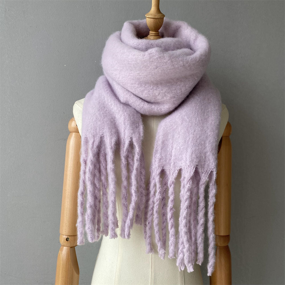 Black Mohair Winter Scarves