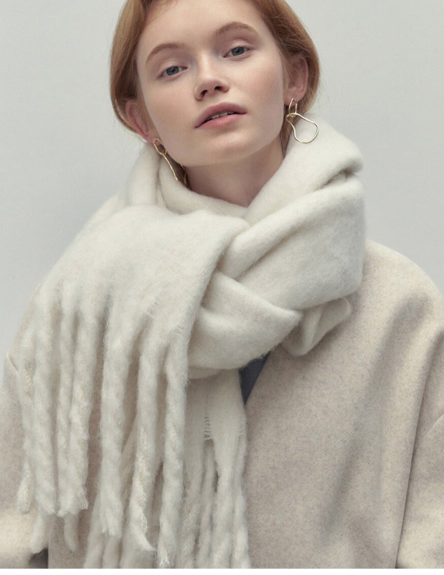Black Mohair Winter Scarves