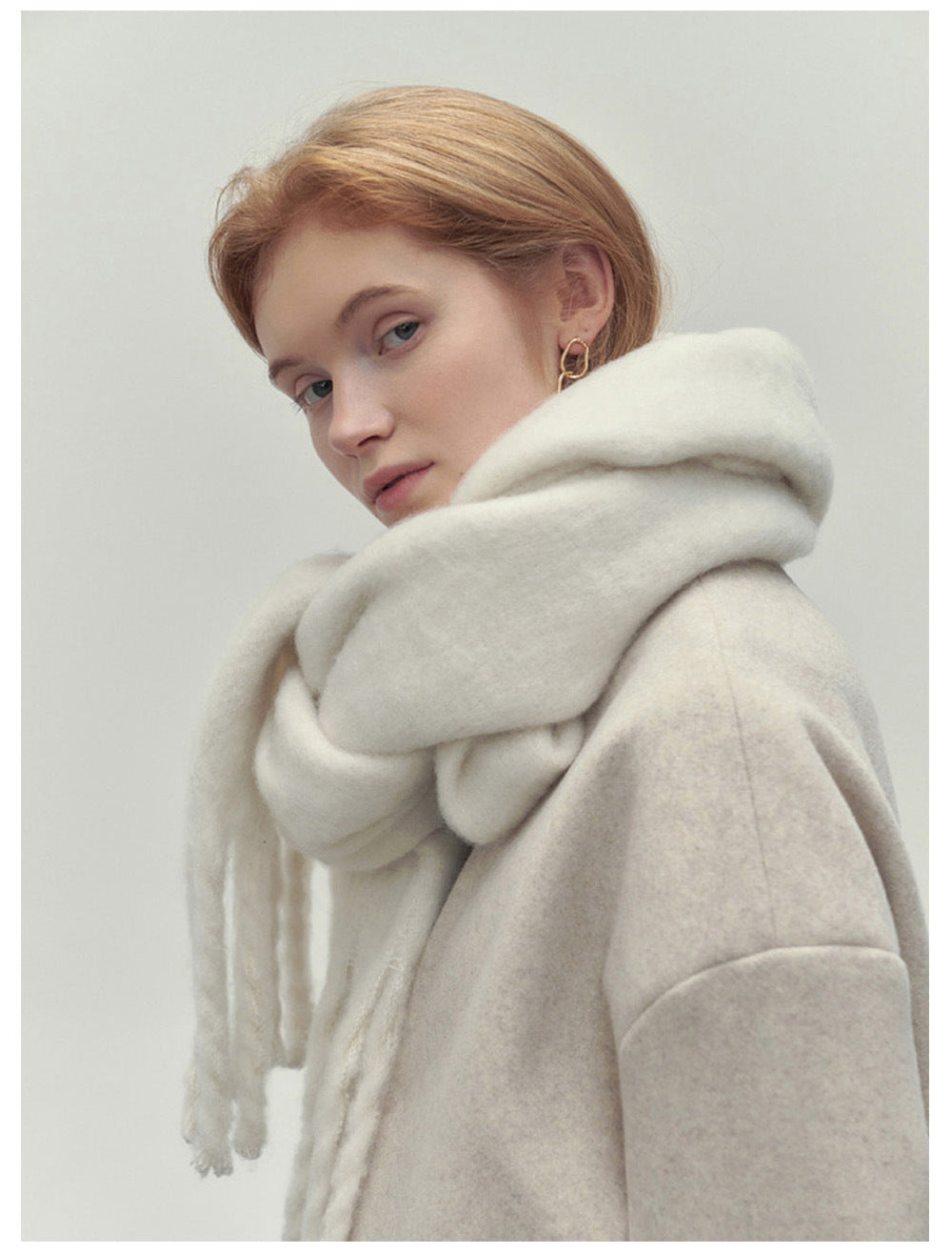 Black Mohair Winter Scarves