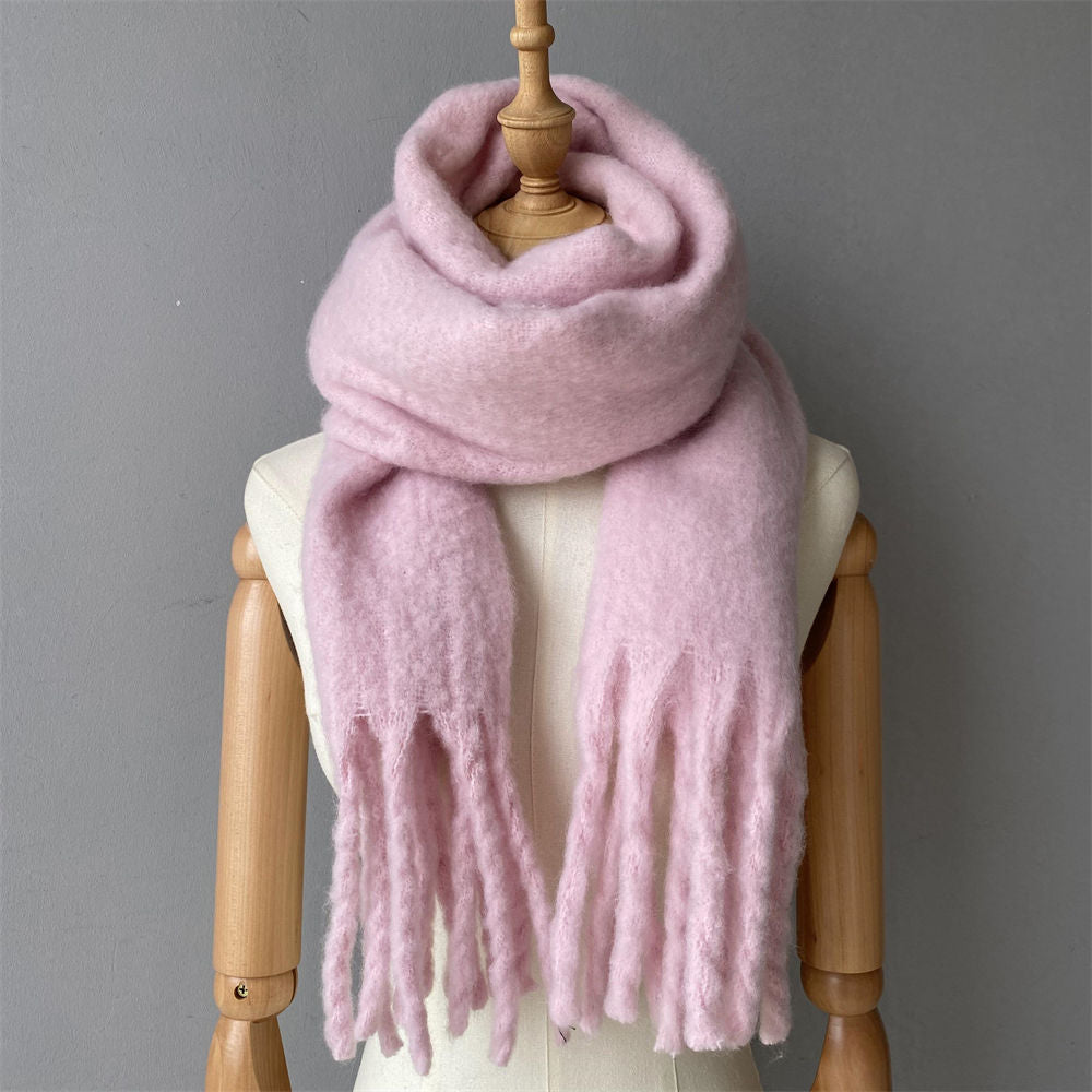 Black Mohair Winter Scarves