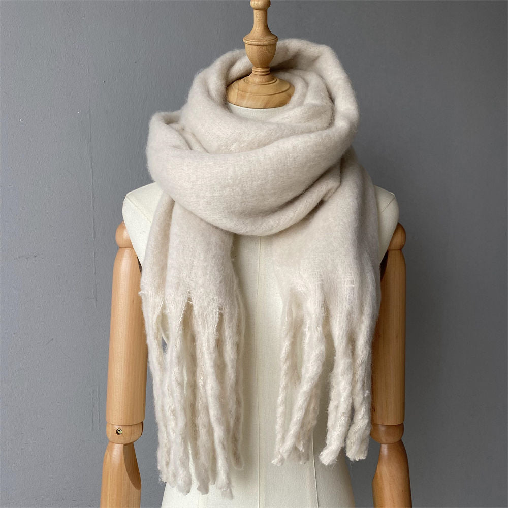 Black Mohair Winter Scarves