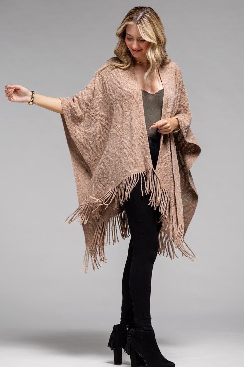 Ultra Soft Open Cardigan Poncho