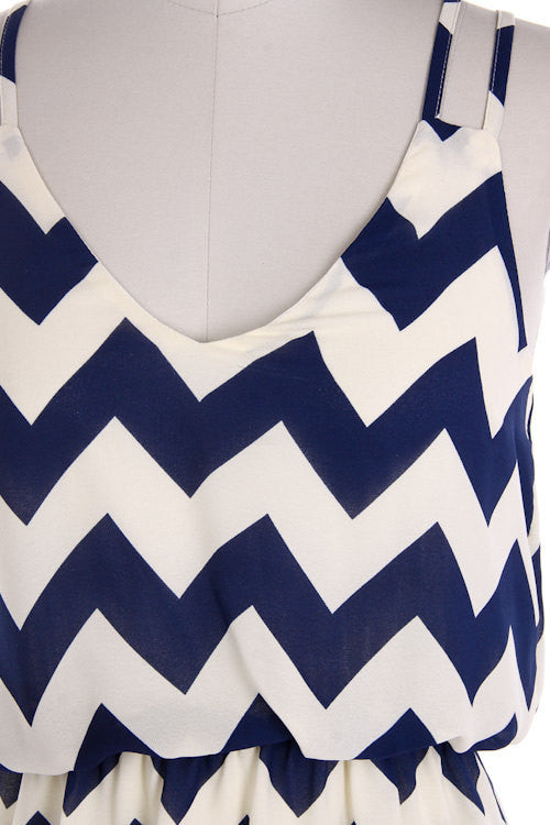 Pink Tank Top Chevron Dress - Bean Concept - Etsy