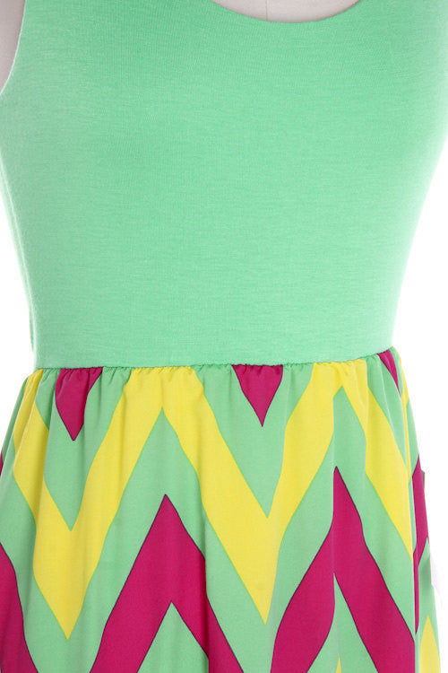 Summer Chevron Maxi Dress - Bean Concept - Etsy