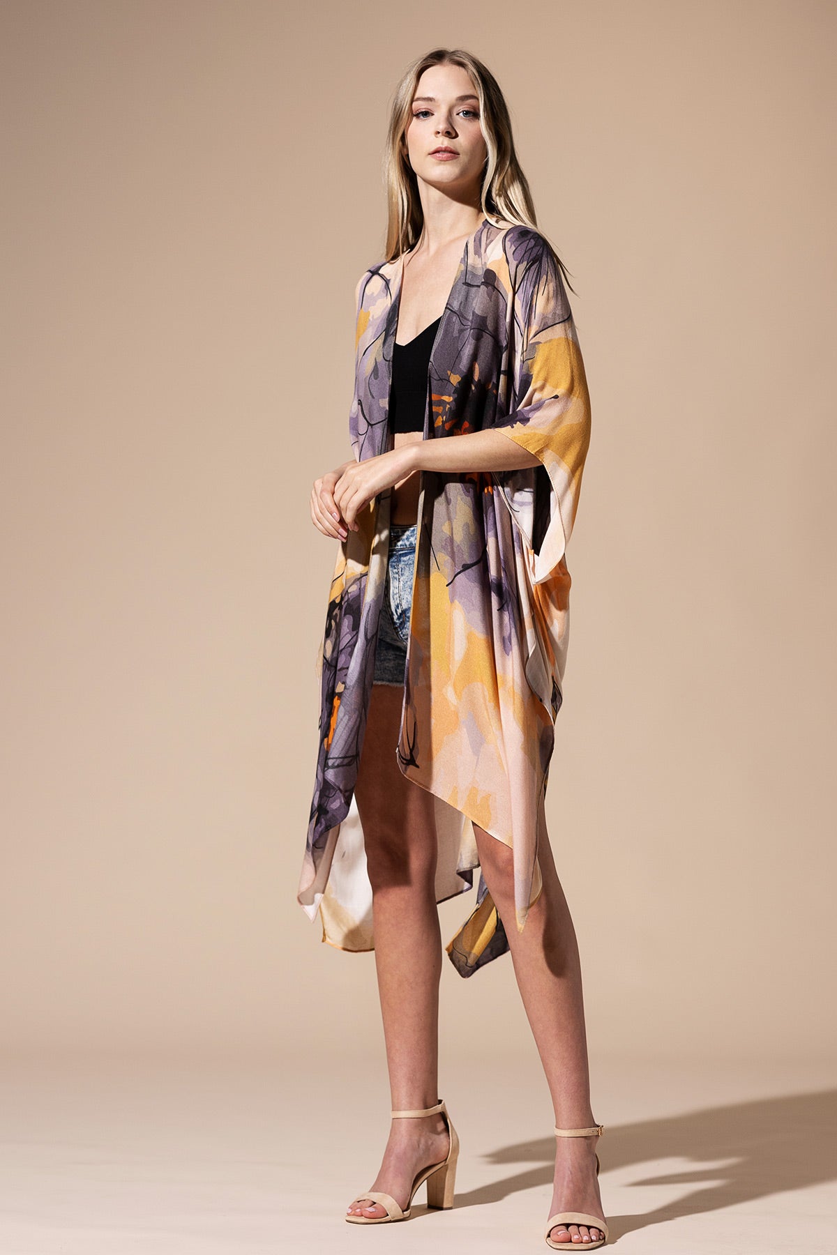 Watercolor Floral Kimono