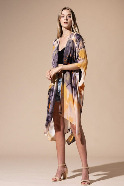Watercolor Floral Kimono