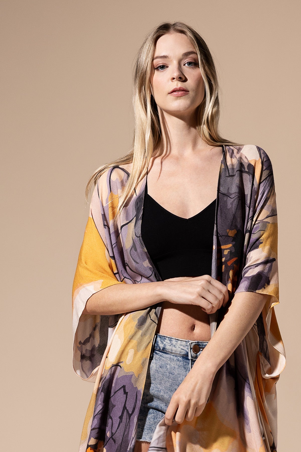 Watercolor Floral Kimono