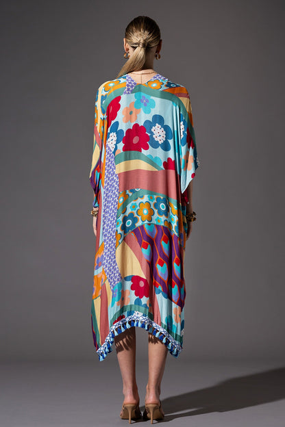 Festival-Ready Textured Kimono