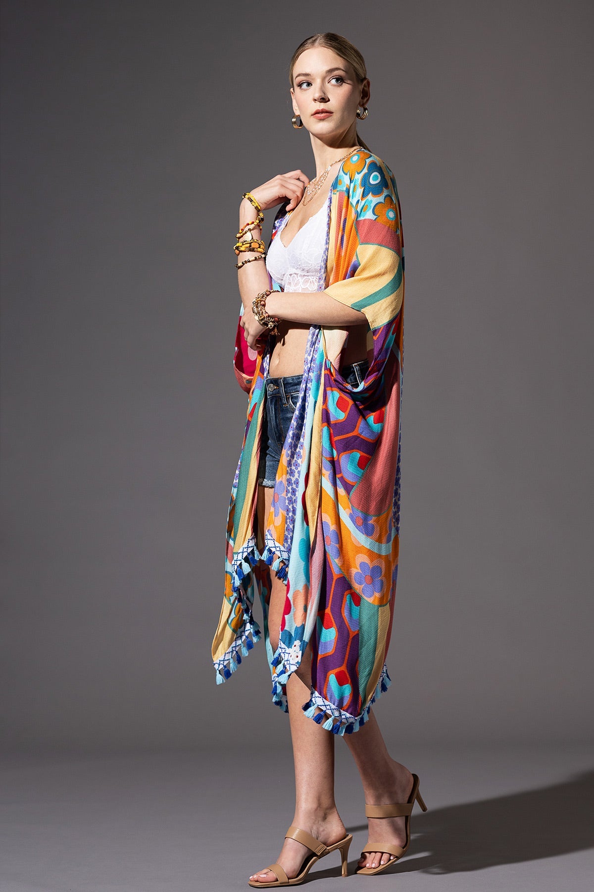 Festival-Ready Textured Kimono