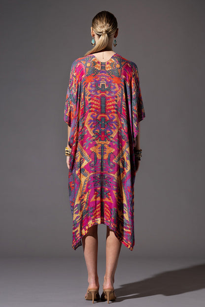 Diamond Floral Border Kimono