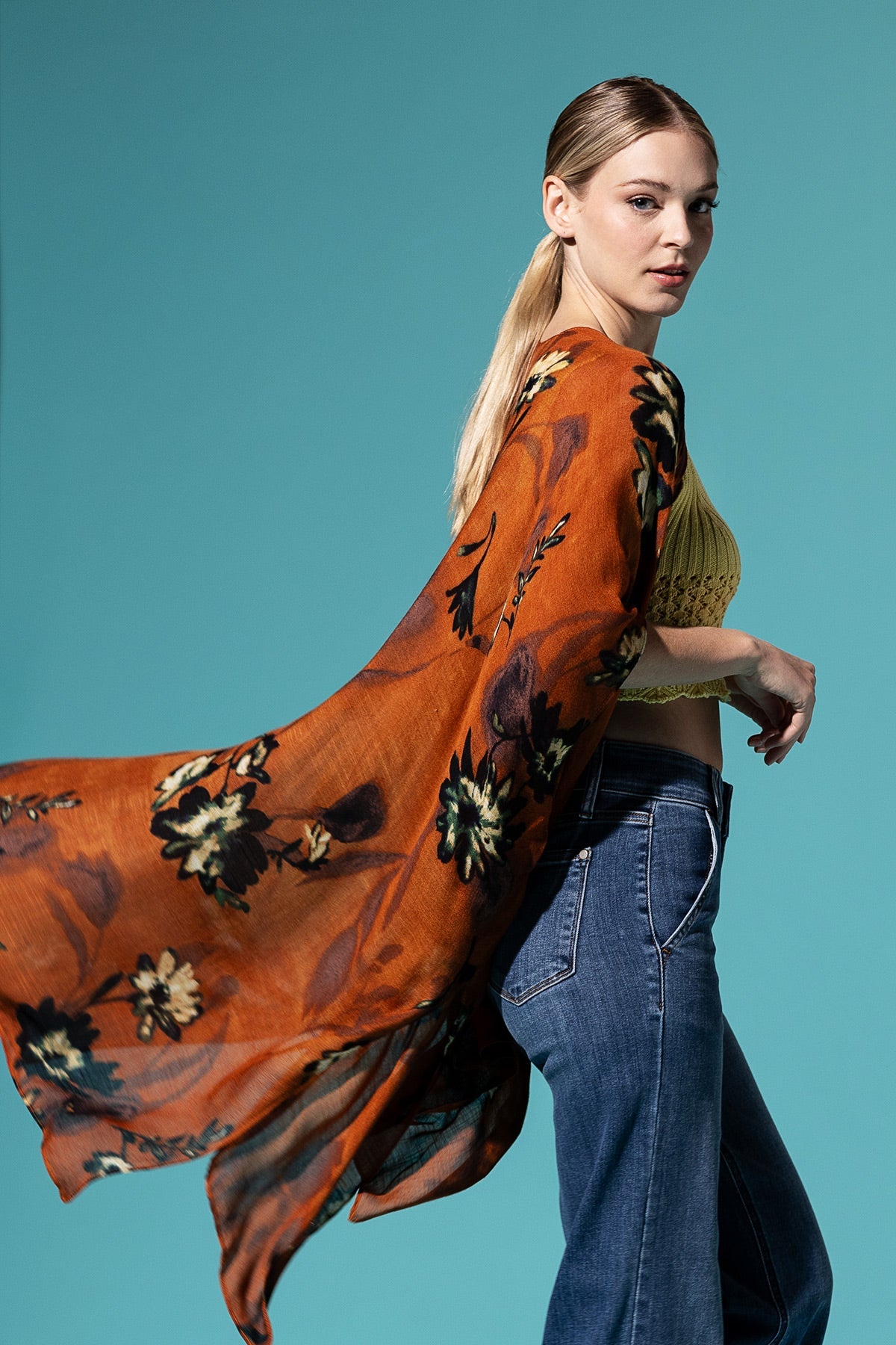 Airy Floral Kimono