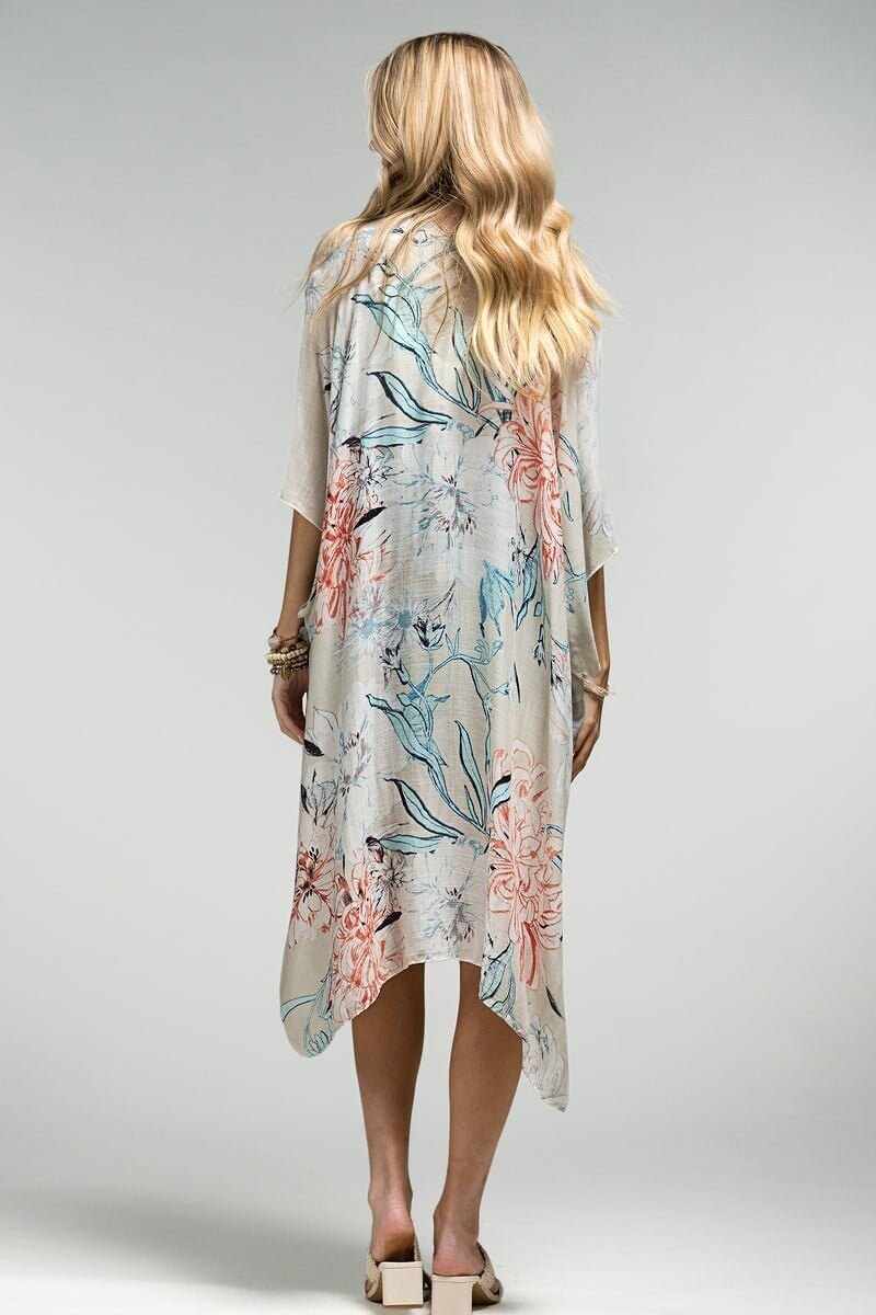 Flowy Flower Kimono Duster