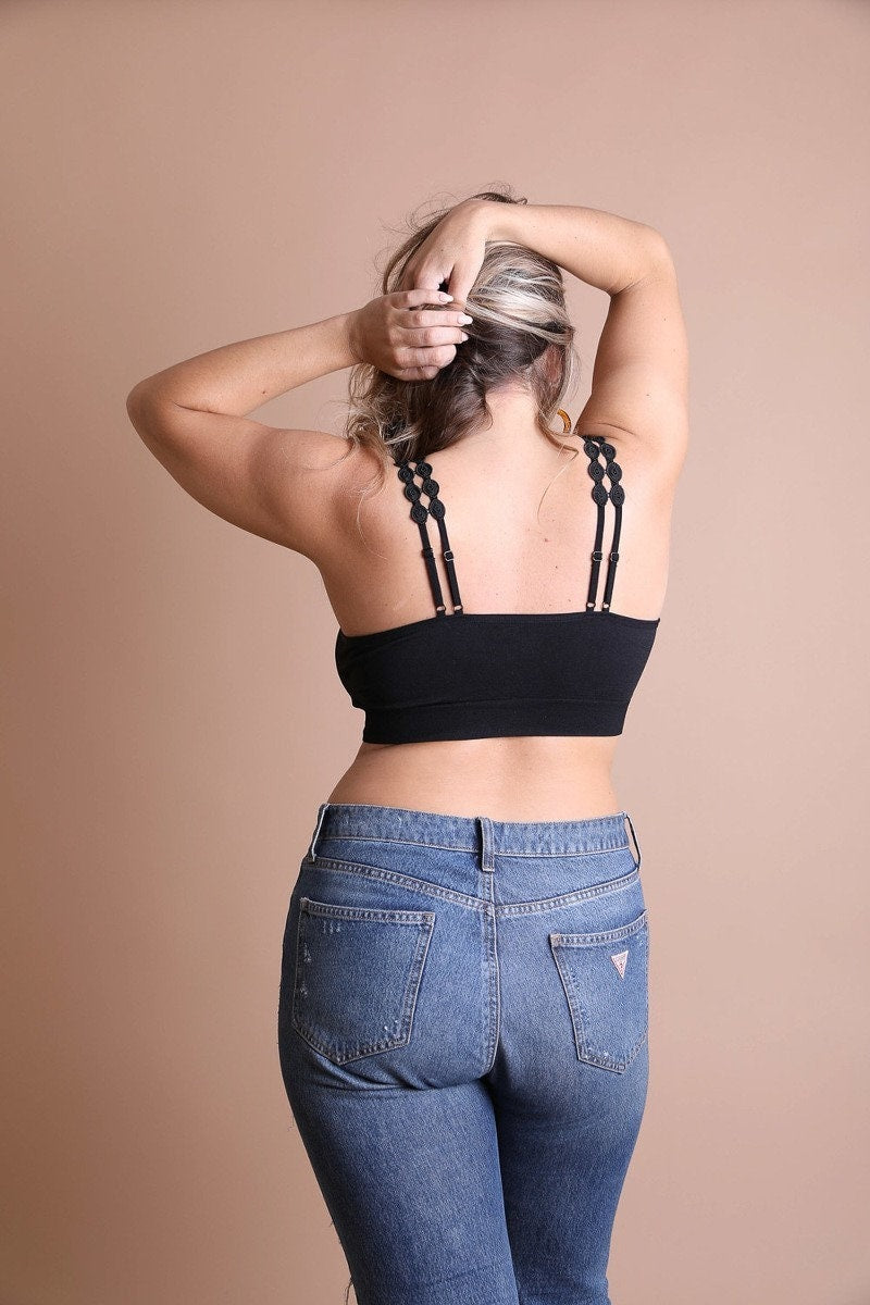 Plus Size Eye Lace Applique Bralette
