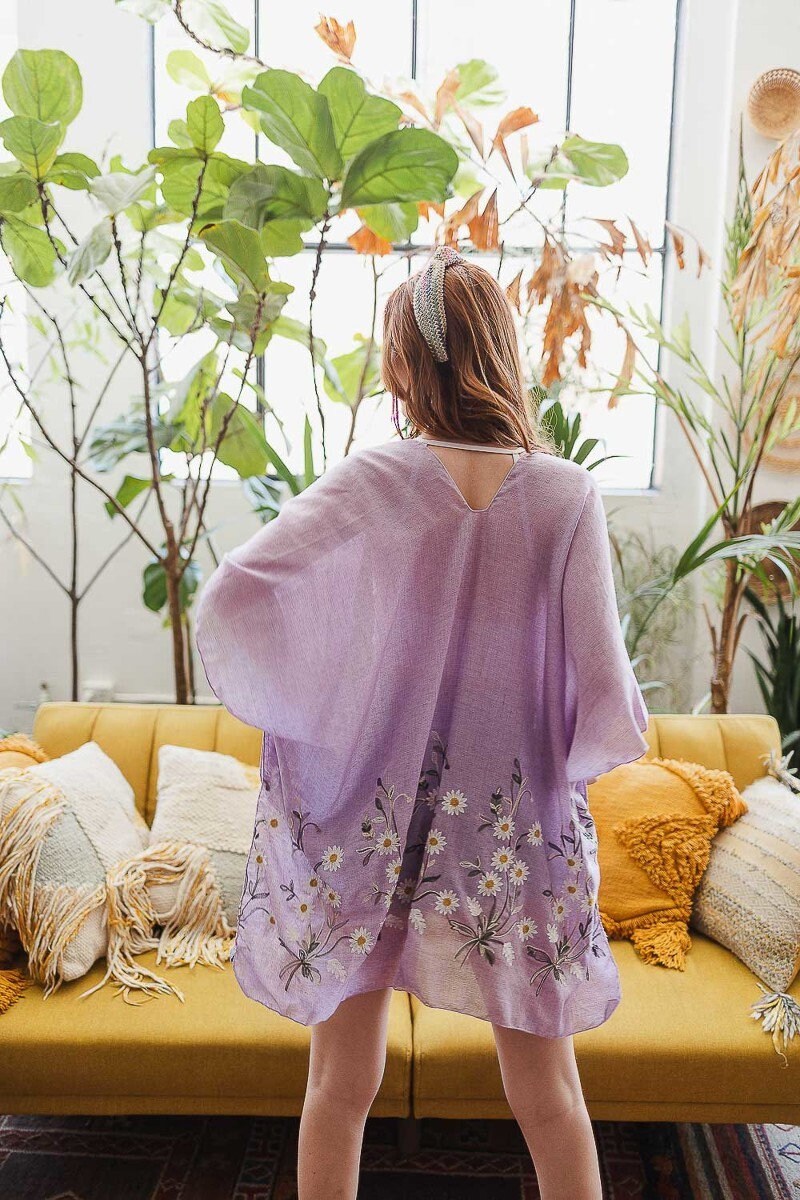 Spring Daisy Kimono For Women