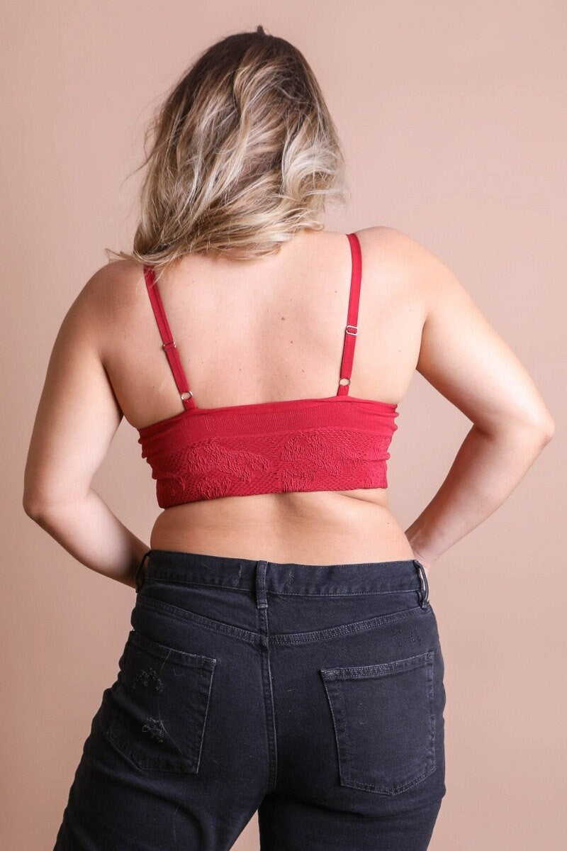 chic plus seamless textured brami padded intimates plus size bralette bras