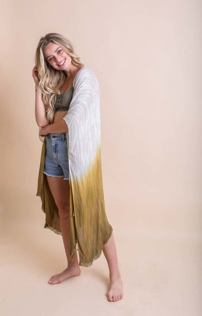 Yellow Kimono Duster