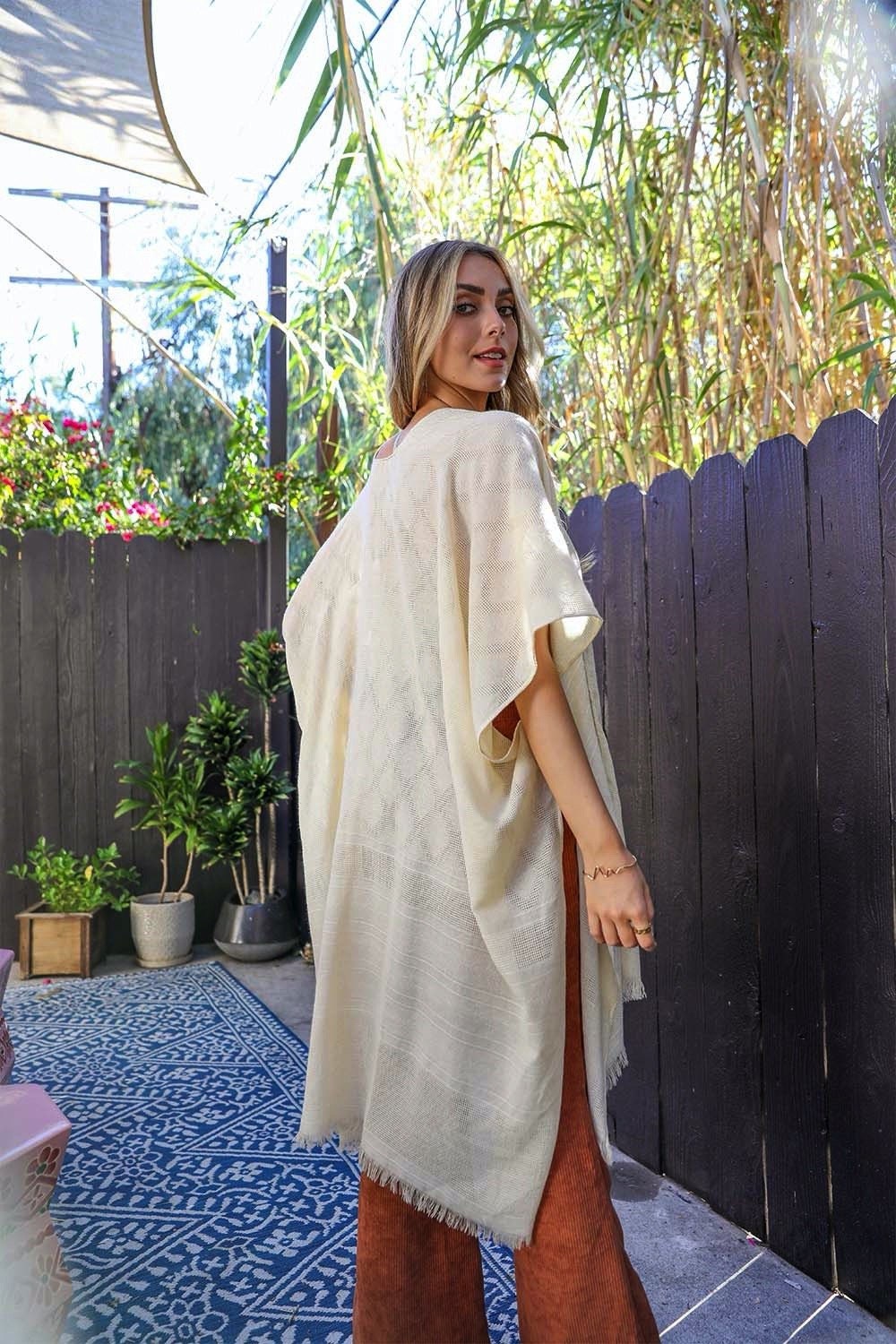 summer beige kimono