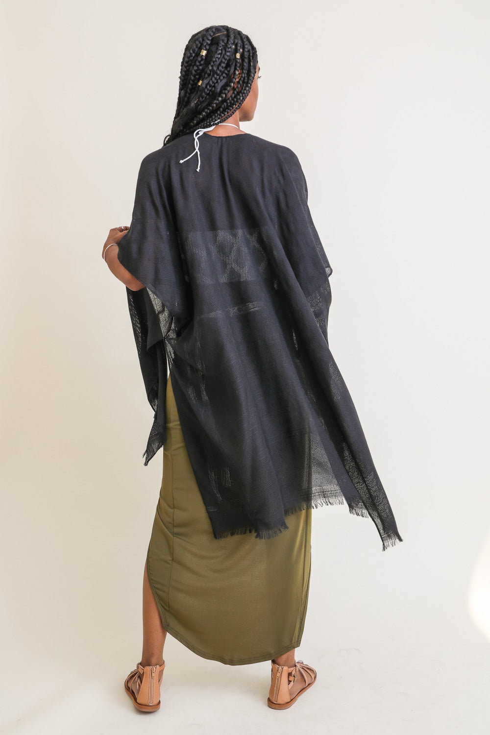 summer kimono black duster