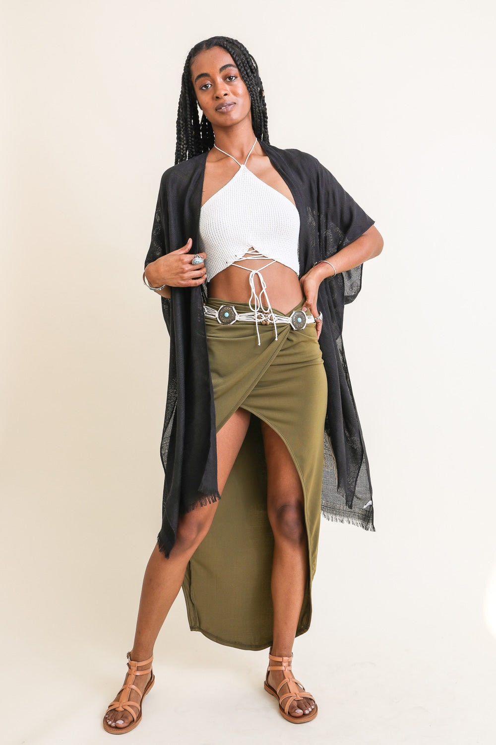 summer kimono black duster
