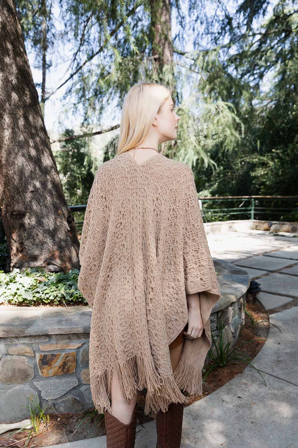 Cozy Embroidered Tasseled Wrap