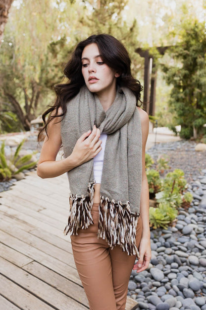 Bohemian Tassel Scarf Wrap Magenta Pink Thick Winter Scarves Shawl for Women Purple Ombre Scarf