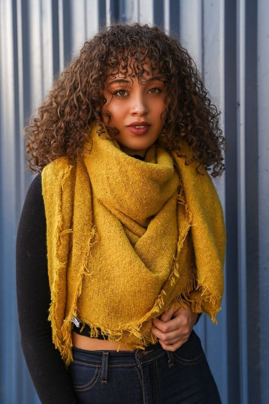 Mohair Scarves For Women, Solid Color Winter Scarf