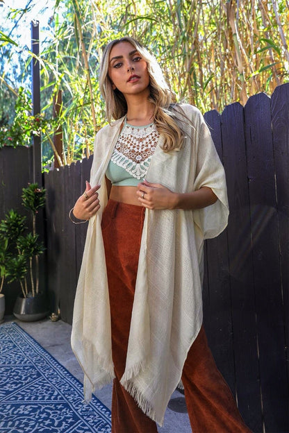 summer beige kimono