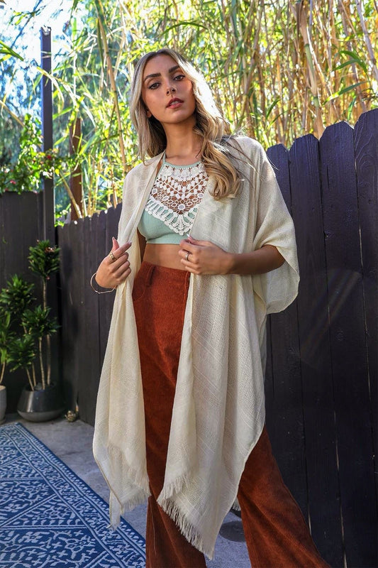 summer beige kimono