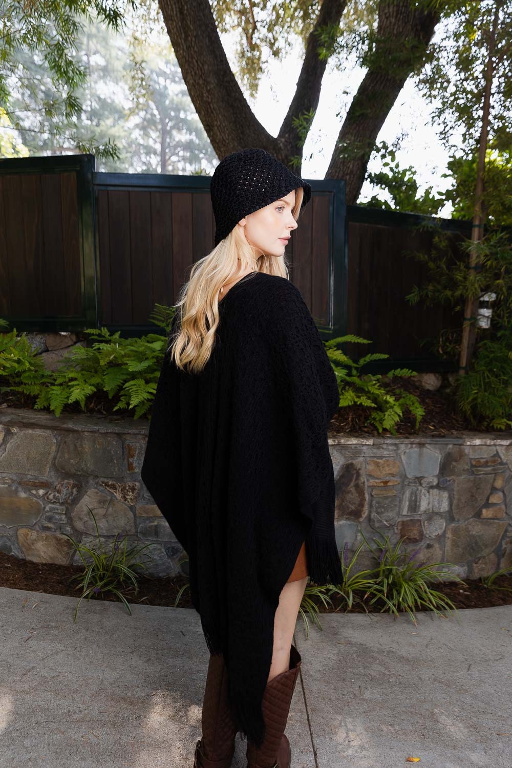 Cozy Embroidered Tasseled Wrap