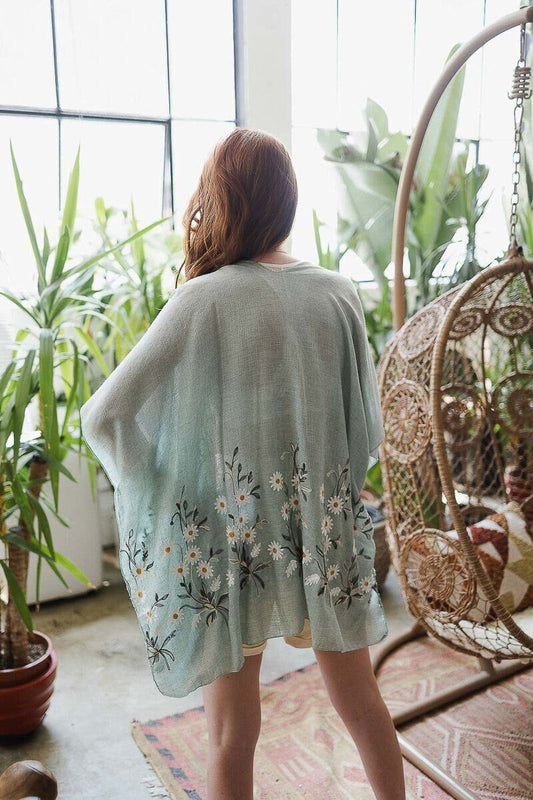 Spring Daisy Kimono For Women
