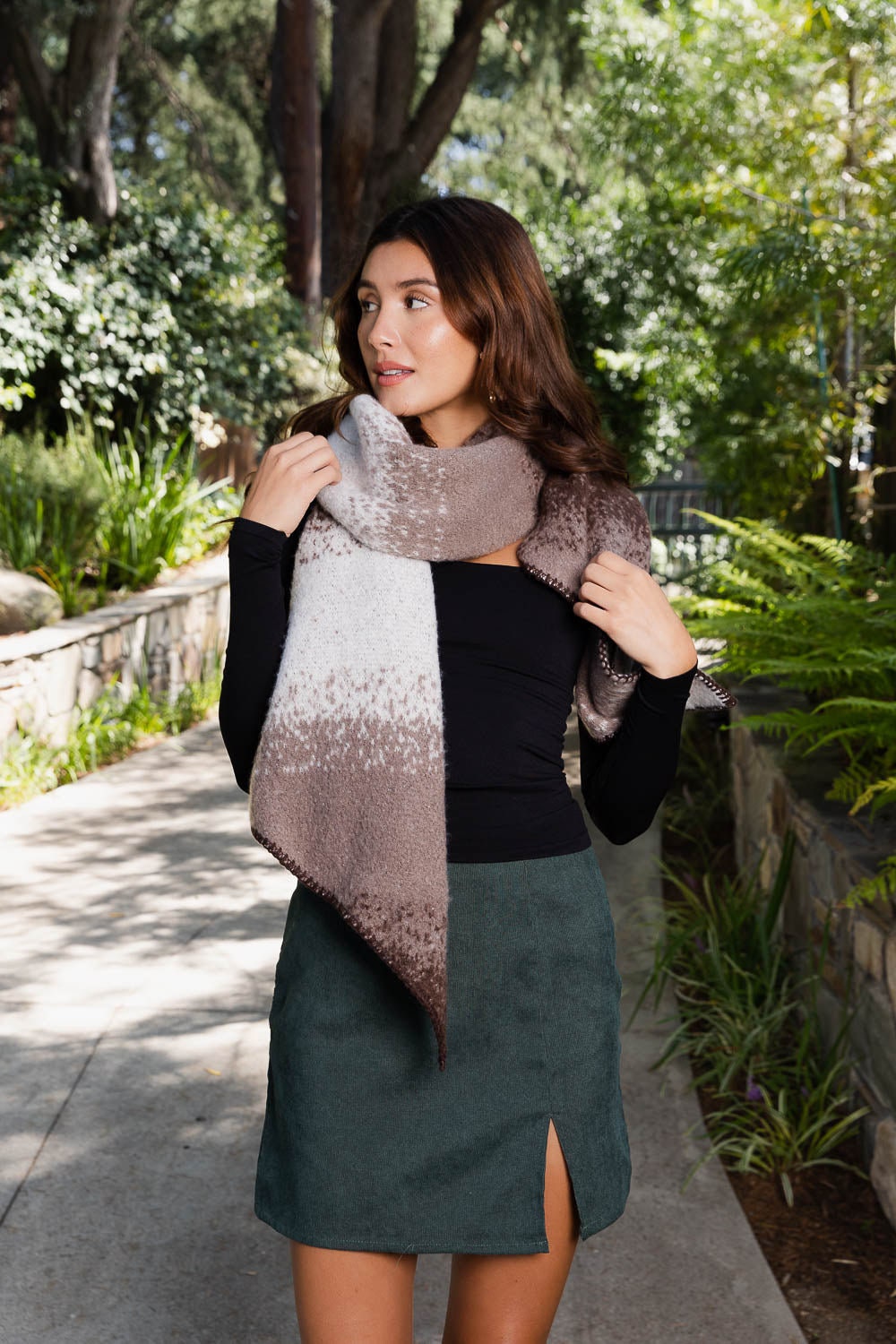 Ultra Soft Multi Colored Scarf Winter Scarves Shawl for Women Purple Ombre Scarf