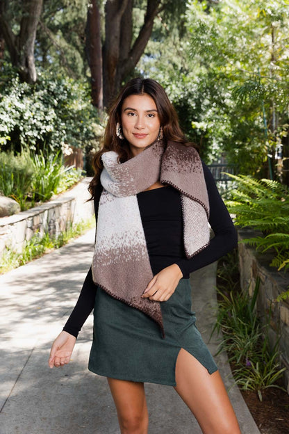 Ultra Soft Multi Colored Scarf Winter Scarves Shawl for Women Purple Ombre Scarf