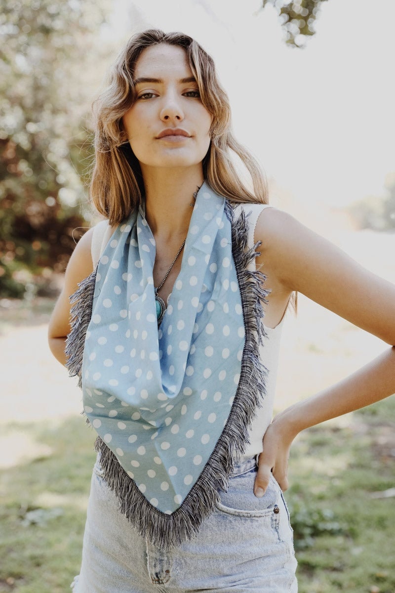 Polka Dot Triangle Scarf