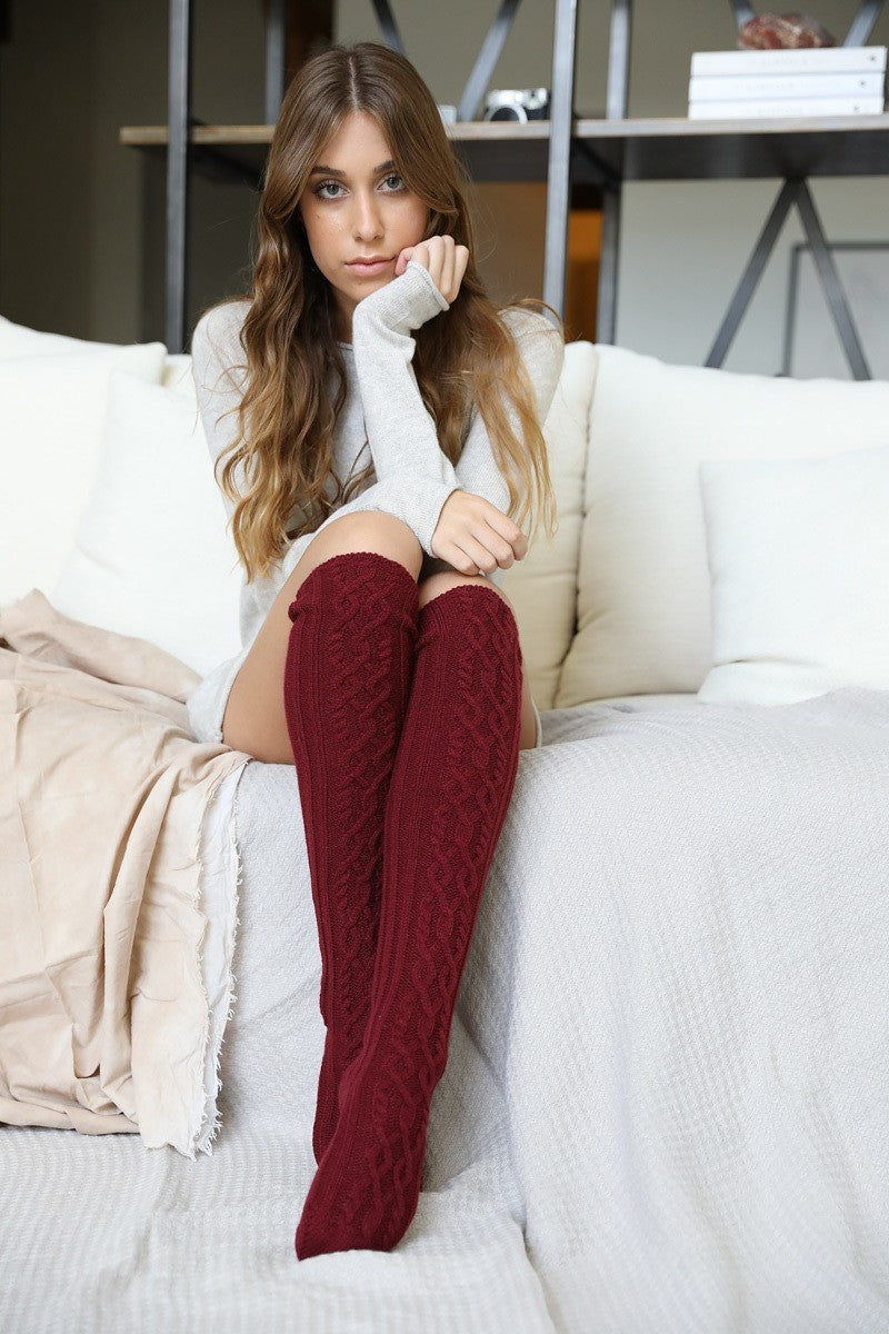 Cable Knit Leg Warmers