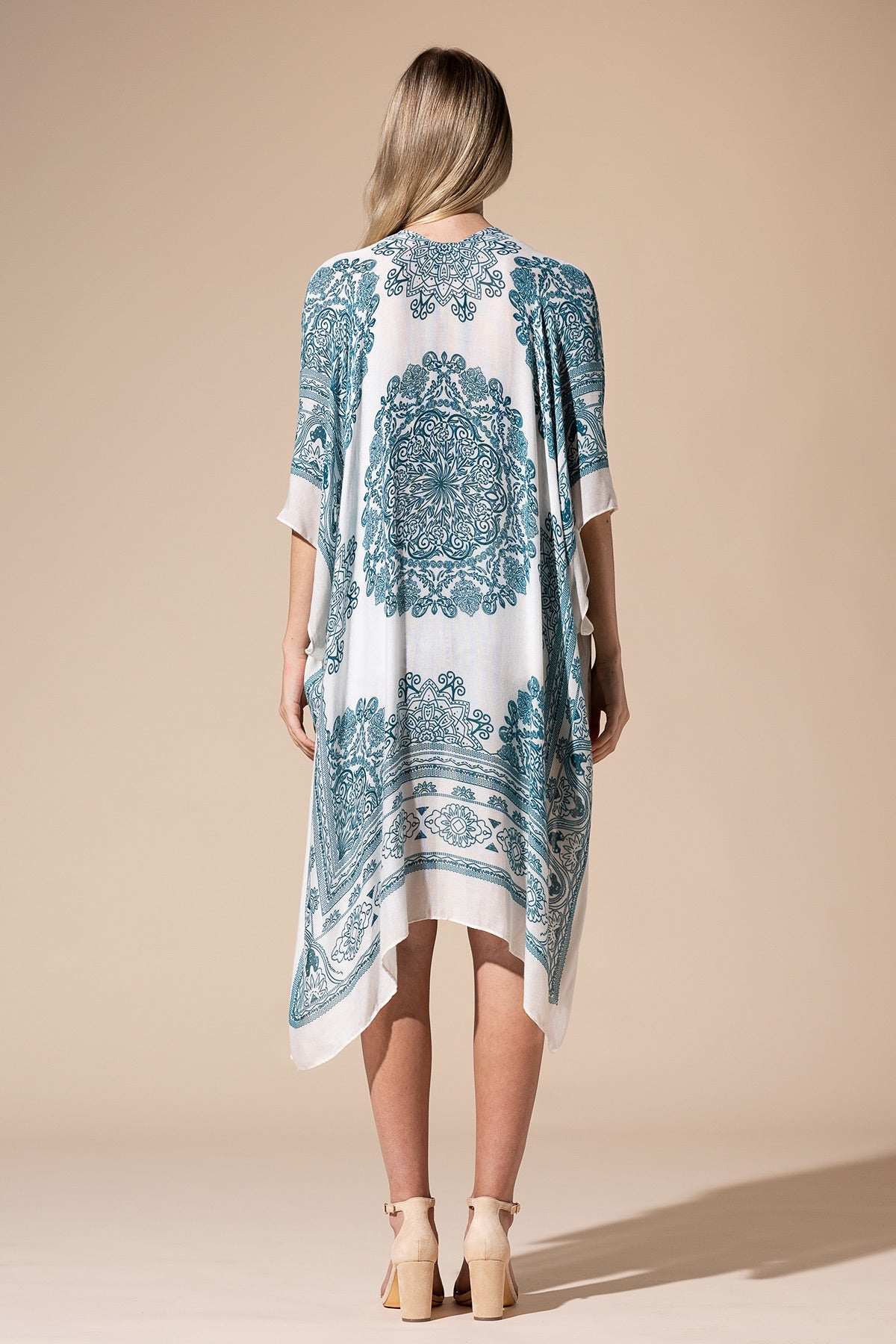 mandala print kimono