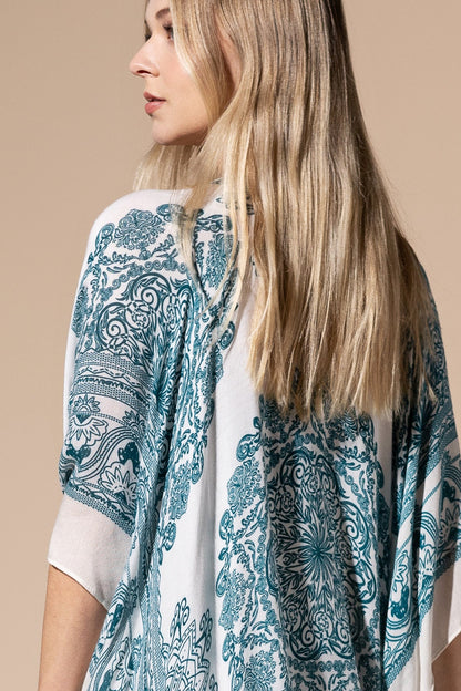 mandala print kimono