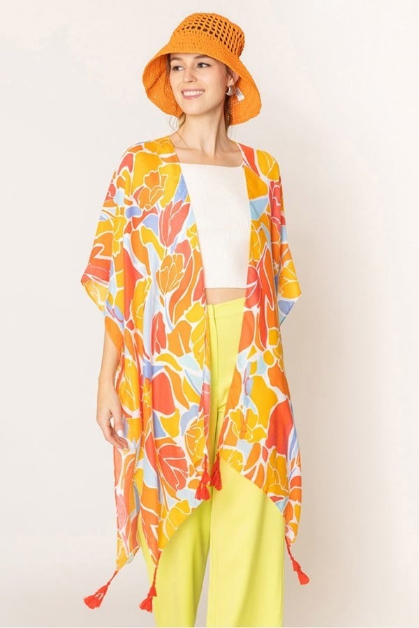 Bright Up My Day Kimono with Tassel