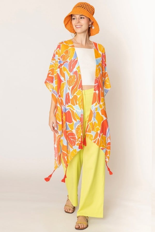 Bright Up My Day Kimono with Tassel