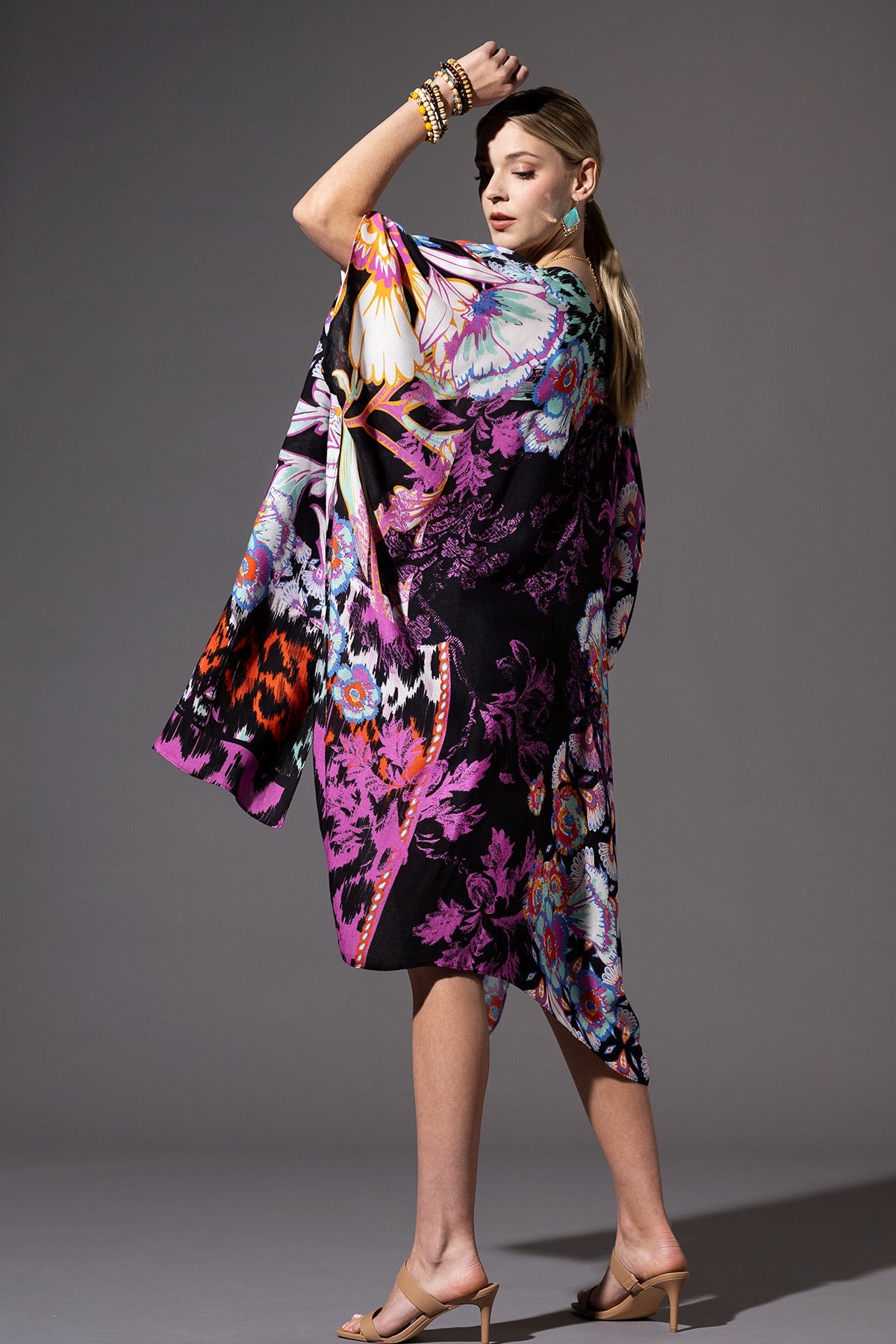 Black Aztec Kimono Duster