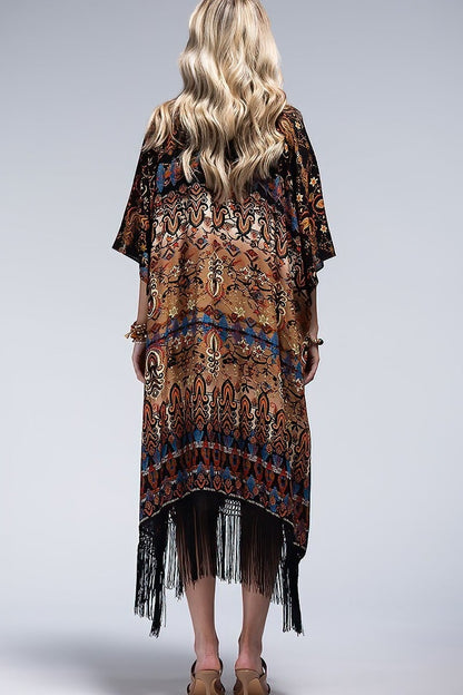 Paisley Boho Tassel Kimono