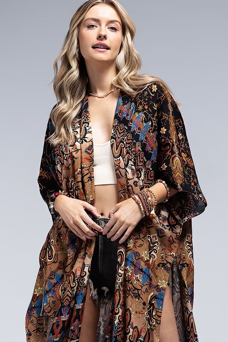Paisley Boho Tassel Kimono