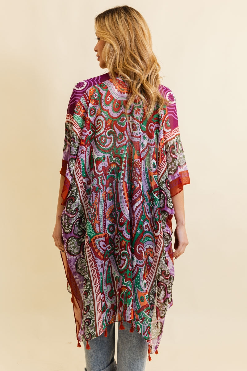 Paisley Boho Kimono Duster