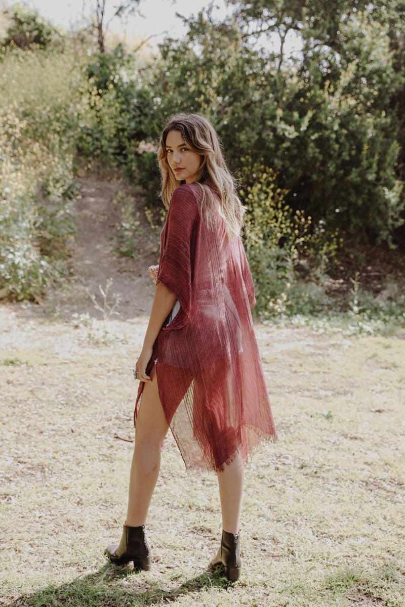 Plum Kimono Duster